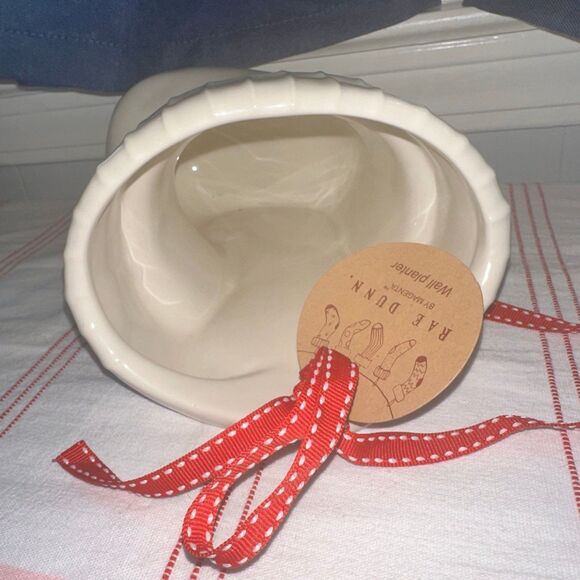NEW Rae Dunn HOLLY Christmas Ceramic Wall Hanging Stocking Holiday Decor - Picture 6 of 7